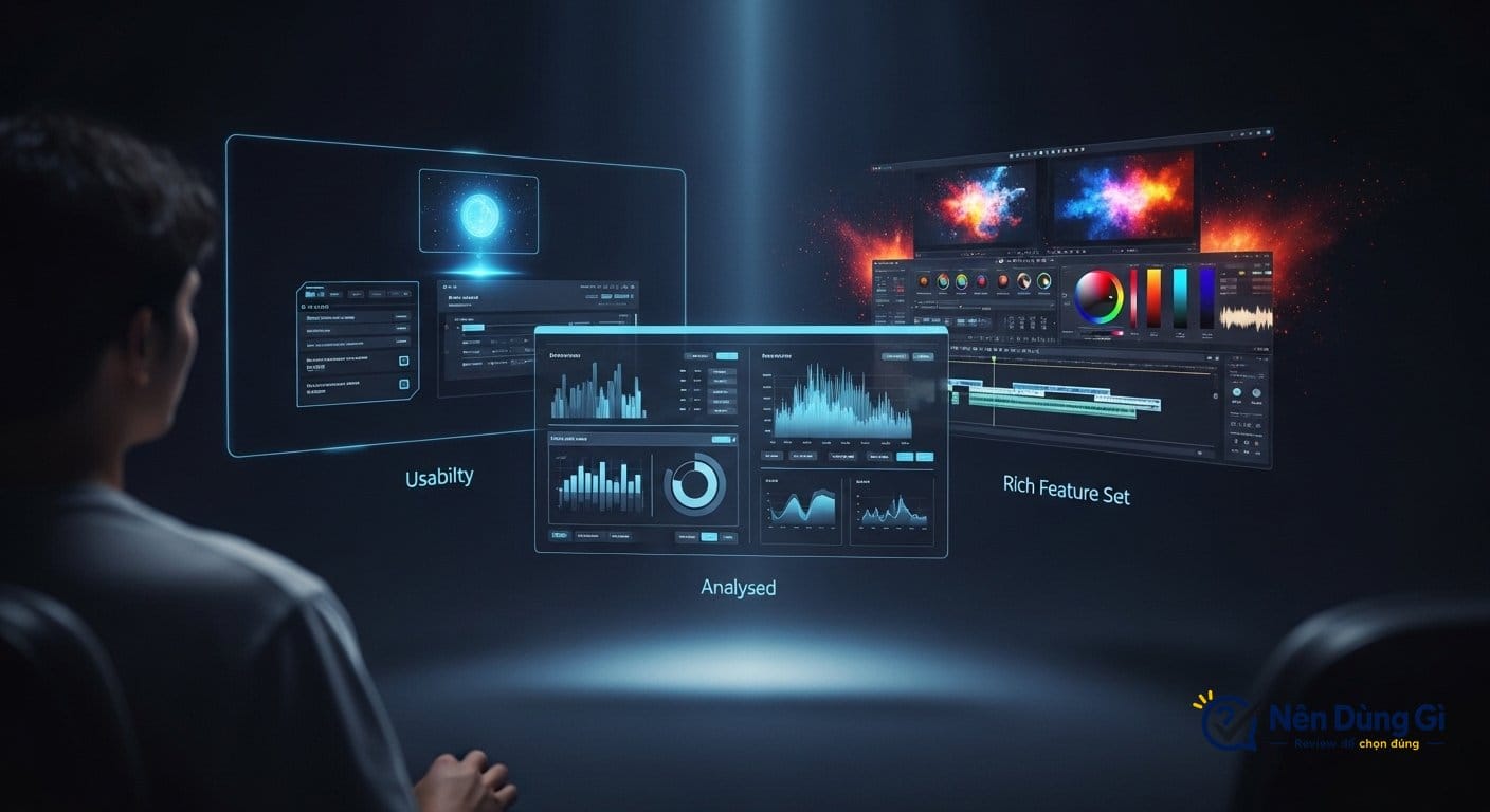 Tiêu chí xếp hạng phần mềm làm video trong danh sách